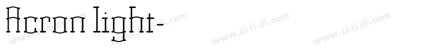 Acron light字体转换 Acron light字体转换